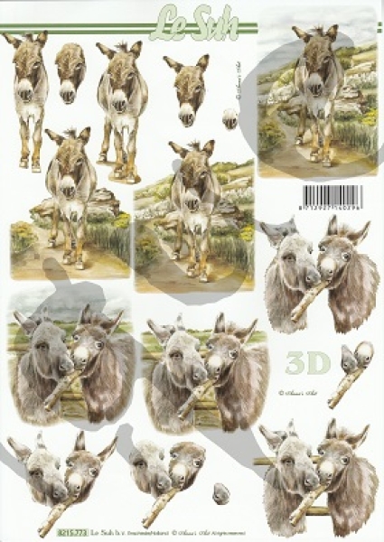 3D Schnittbogen Esel