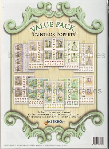 Schnittbogen Paintbox Poppets 10 Motive