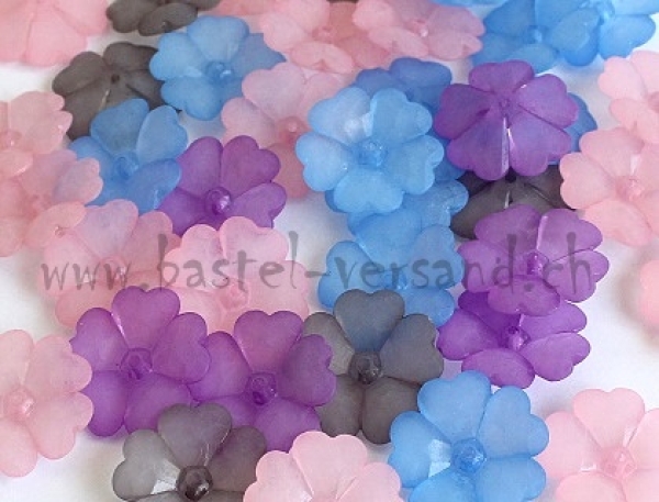 Acryl Blume 27mm blau