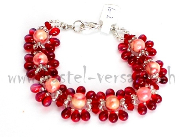 Armband "Blume" rot