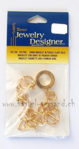 Armband goldfarbig mit Knebelverschluss