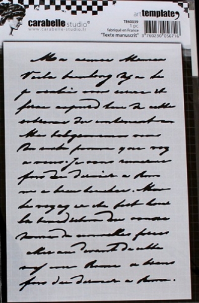 Carabelle Studio Schablone "Texte Manuscrit"