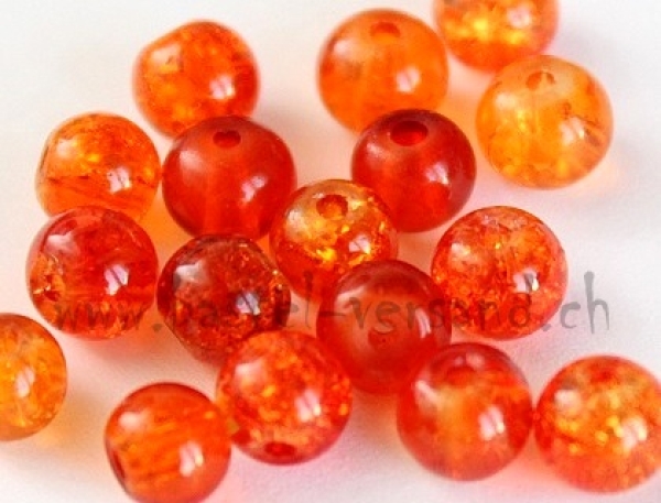 Crackle 6mm orange