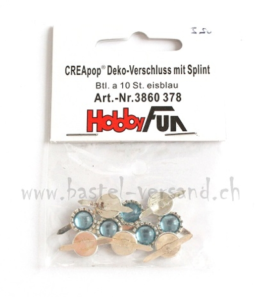CreaPop Deko Verschluss mit Splint eisblau