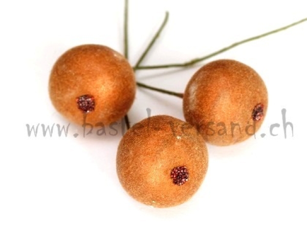 Deko Apfel kupferfarbig