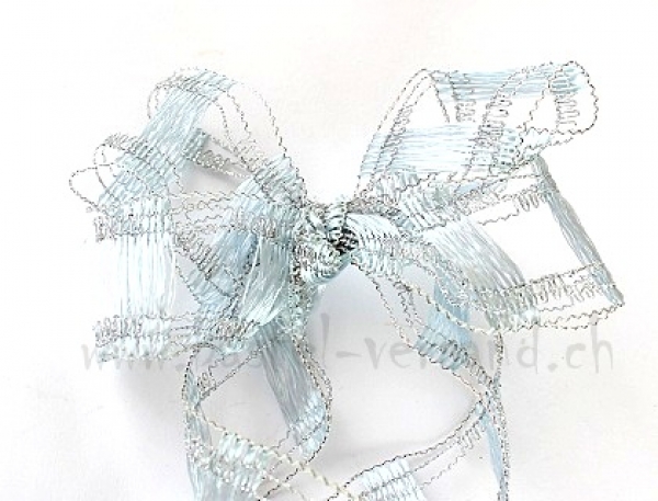 Dekoband 4cm "Gitter" hellblau