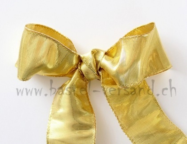 Dekoband 4cm hellgold