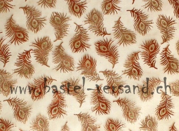 Dekostoff Pfauenauge kupfer