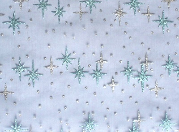 Dekostoff Sterne eisblau