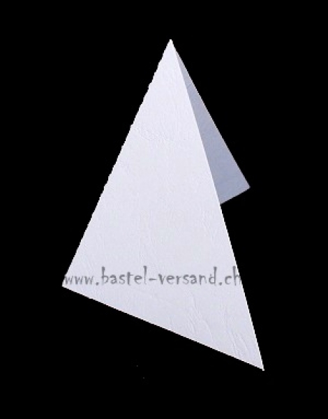 Dreiecktischkarte weiss