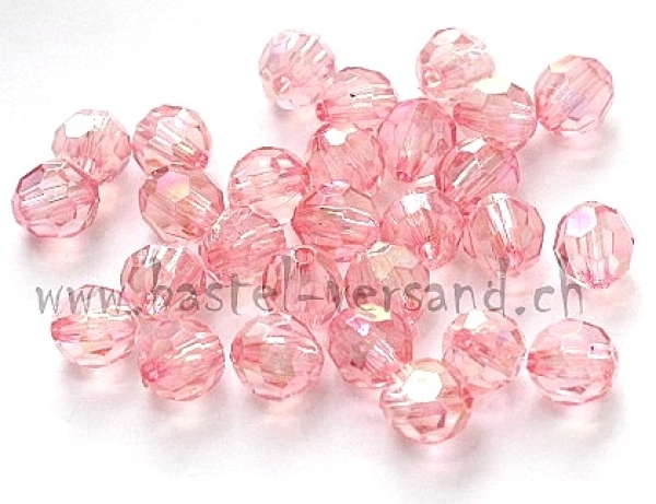 Facettenperle 8mm rosa