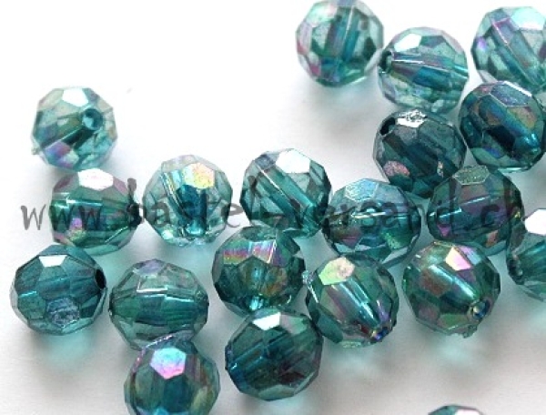 Facettenperle 8mm petrol