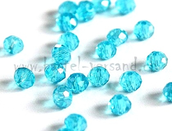 Glasfacetten Rondellen 4mm hellblau