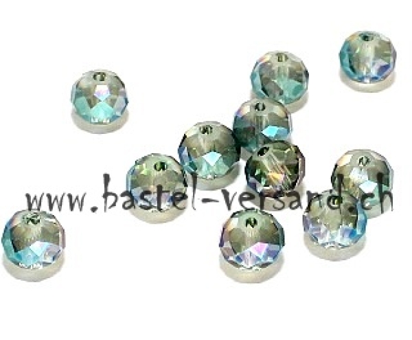 Glasfacetten Rondellen 8mm grün