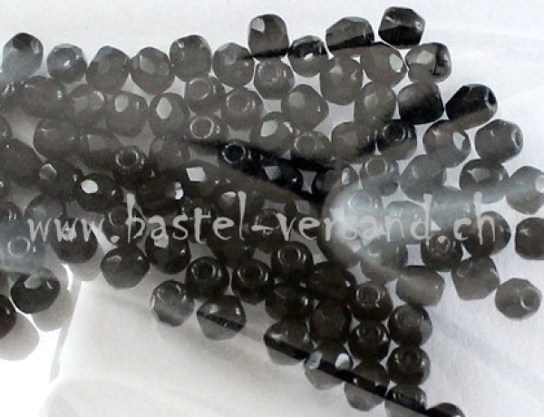 Glasfacettenperle 3mm schwarz