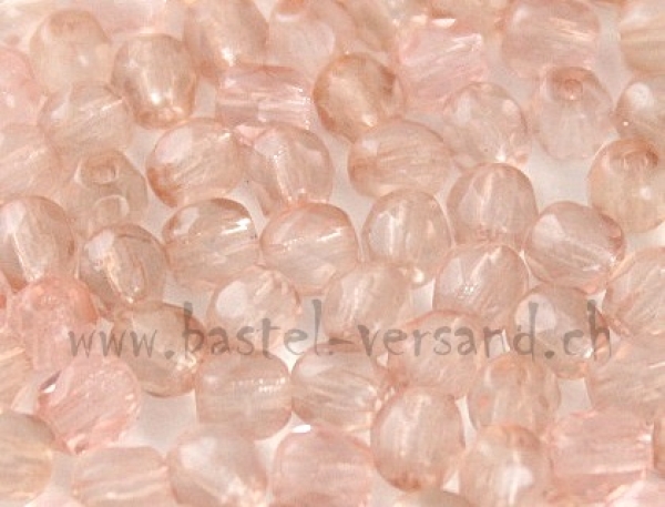 Glasfacettenperle 4mm lachs