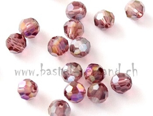 Glasfacettenperle 4mm lila AB
