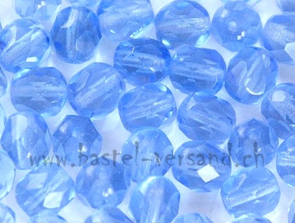 Glasfacettenperle 8mm blau