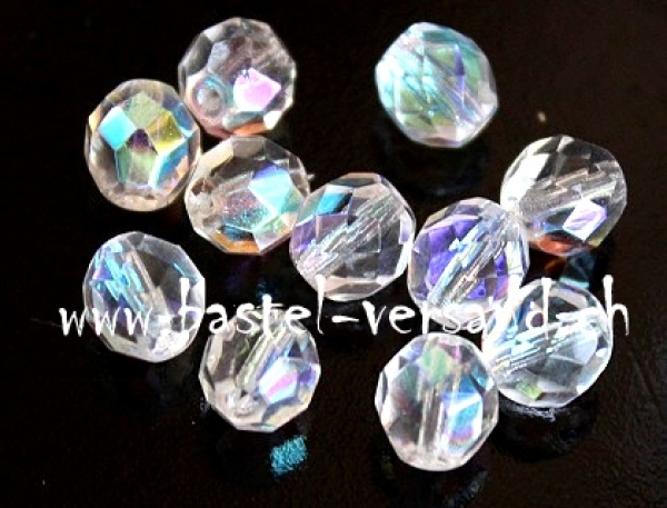 Glasfacettenperle 8mm kristall (Stk.)