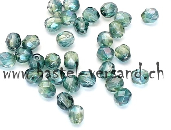 Glasfacettenperle 3mm dunkelgrün