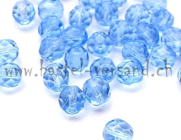 Glasfacettenperle 4mm blau