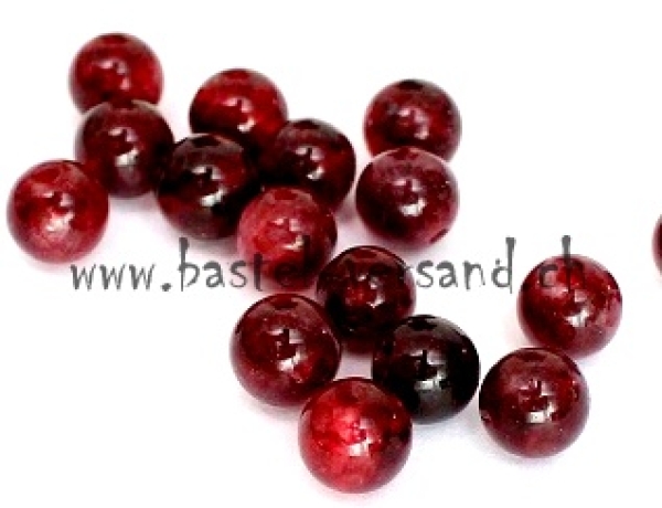 Glasperle 8mm dunkelrot