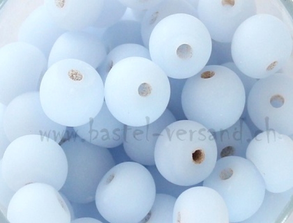 Glasperle 6mm himmelblau matt