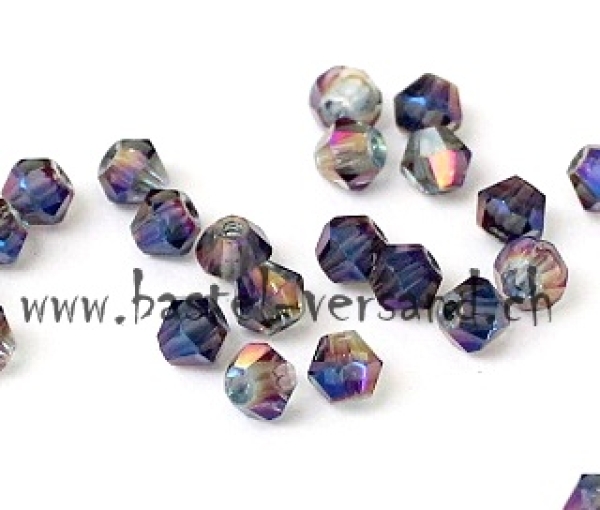 Glasperle Doppelkegel 4mm