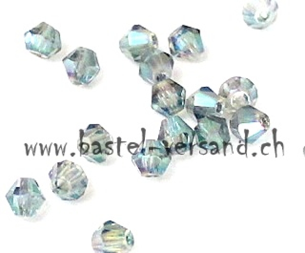 Glasperle Doppelkegel 4mm reseda