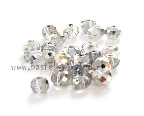 Glasschliffperle 4 x 3mm cristall CAL