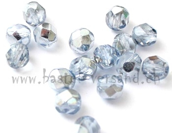 Glasschliffperle 6 mm blaugrau