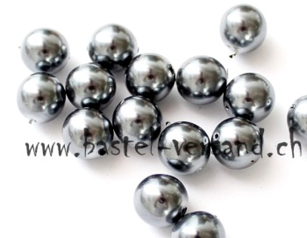 Glaswachsperle 8mm anthrazit