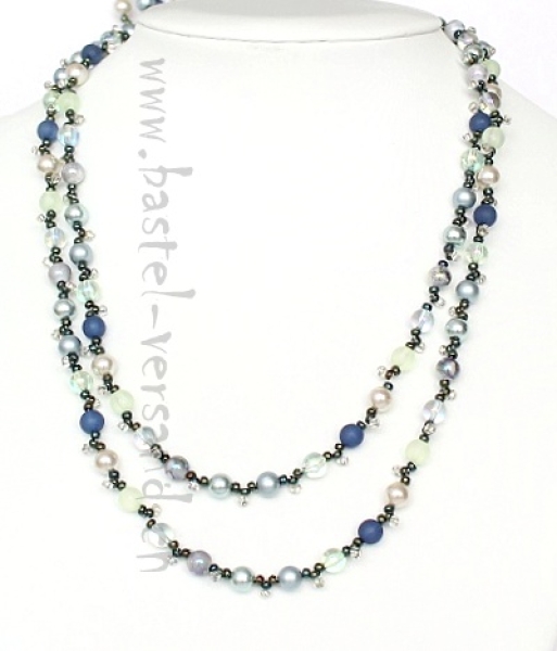 Halskette (2008) blau / grün