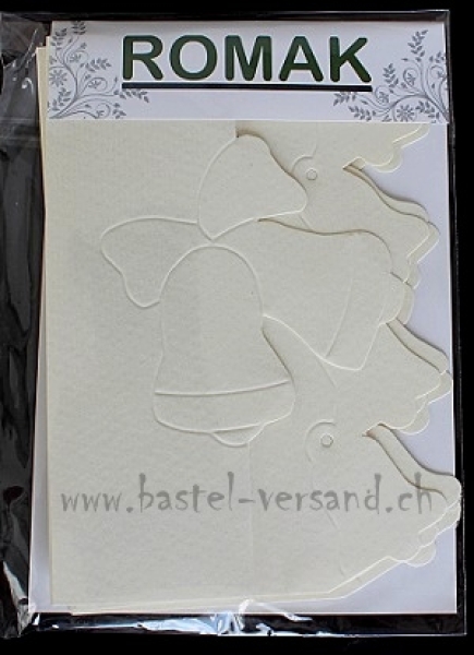 Karte A6 Glocken elfenbein