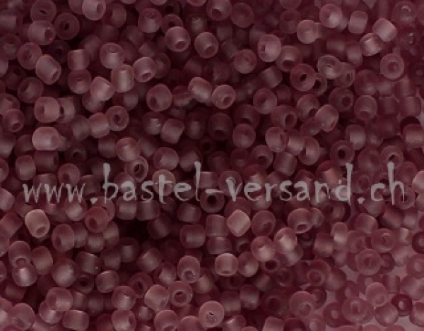 Rocailles-Perlen 11/0 aubergine gefrostet