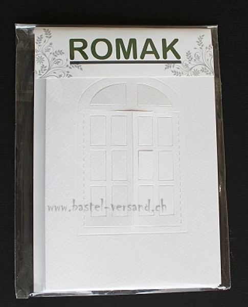 Karte A6 weiss "Fenster"
