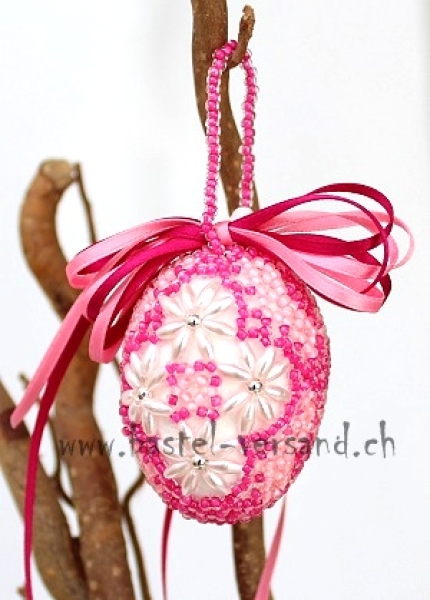 Perlenei ca. 5,5cm rosa / pink