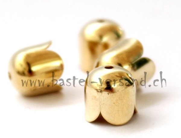Endkappe 8mm goldfarbig
