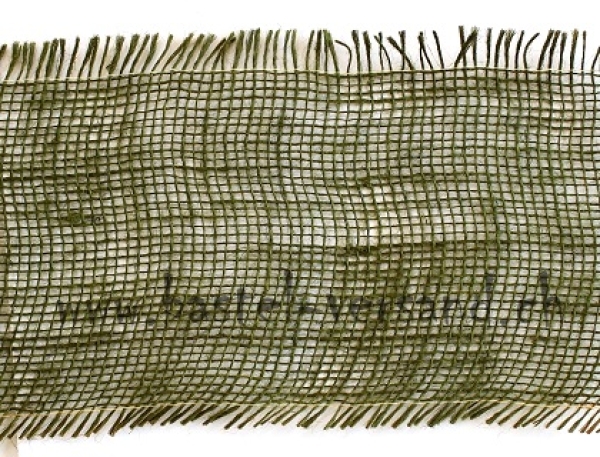 Juteband 17cm grün
