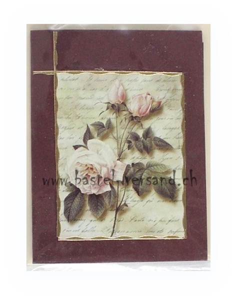 Karte "Rosen rosa"