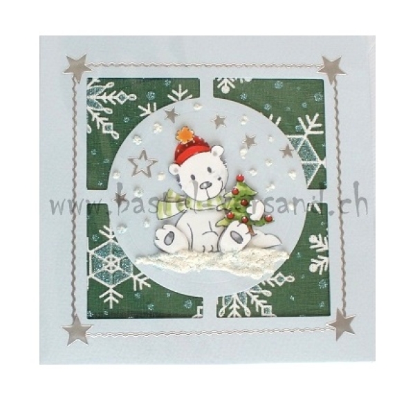 Weihnachtskarte Eisbär