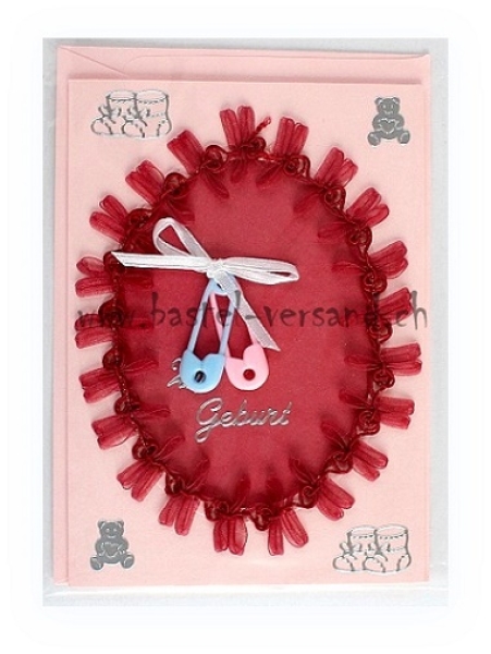 Karte  "Sicherheitsnadeln" Zur Geburt