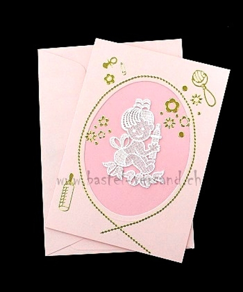 Karte  "Bebé mit Schoppen"