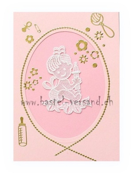 Karte  "Bebé mit Schoppen"