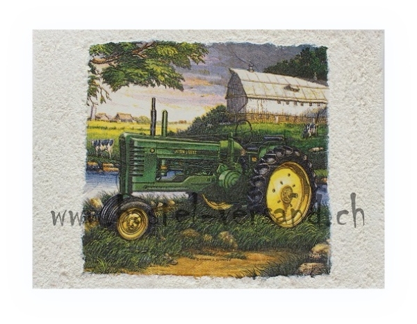 Keilrahmenbild Traktor John Deere