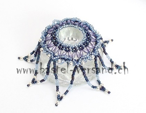 Kerzenmanschette dunkelblau