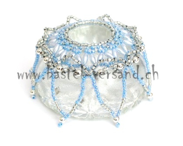 Kerzenmanschette hellblau