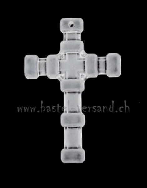 Kreuz weiss gefrostet 4cm