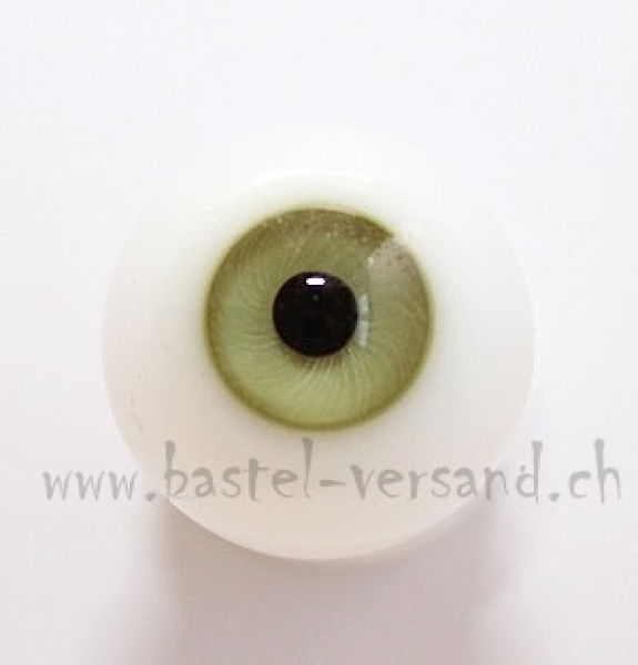Kristallglas Puppenaugen 16mm grün