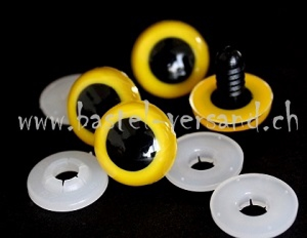 Kunststoffaugen gelb 18mm (2Stk.)